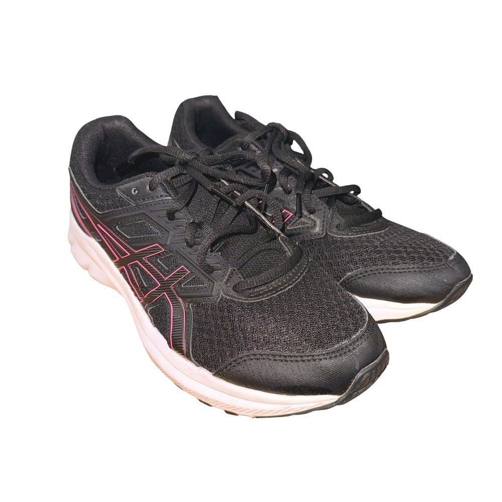 ASICS Gel-Excite 8 Running Shoes Womens 8.5 Wide Pre-Owned Sneakers Black Pink